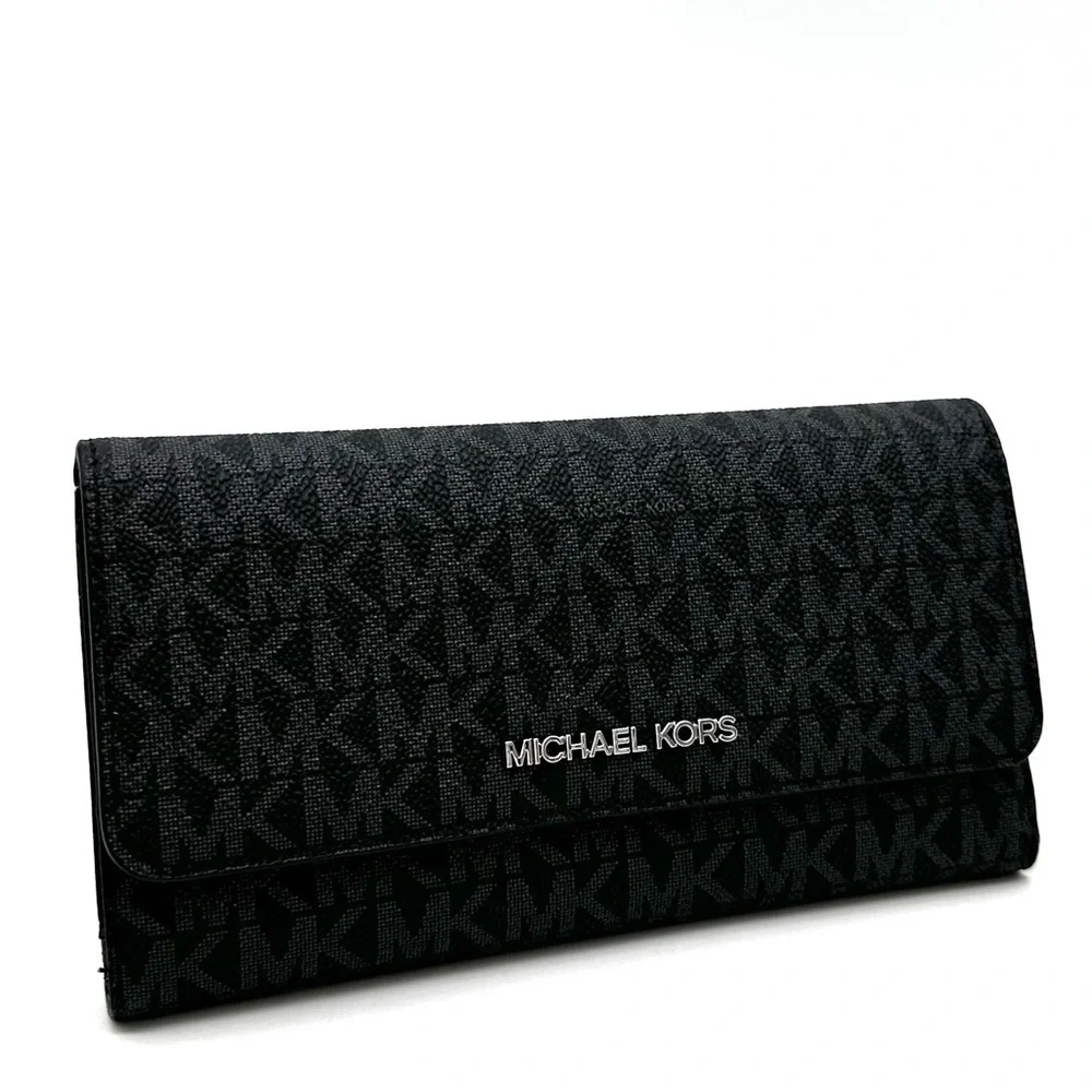 Michael Kors Large Trifold Wallet Black